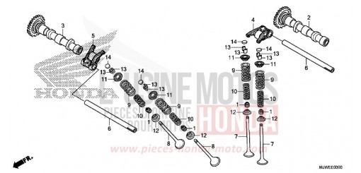 ARBRE A CAMES/SOUPAPE CBR500RAG de 2016